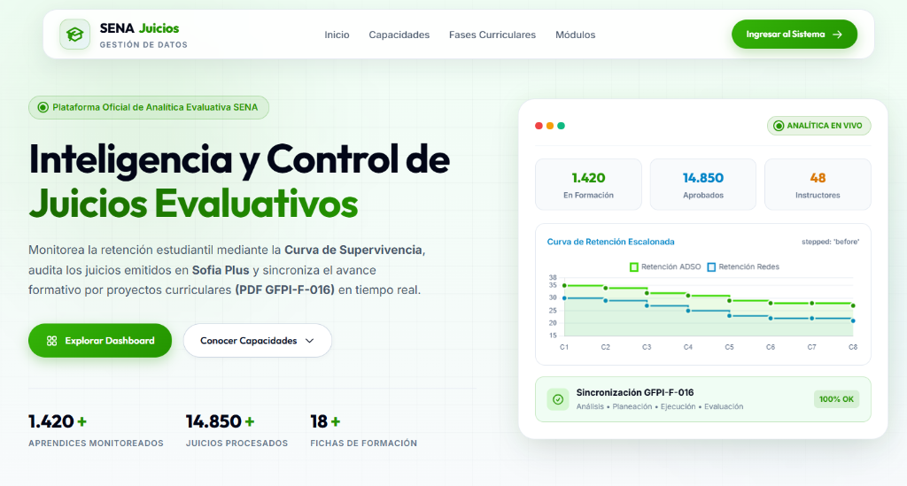 Sistema Gestión Datos SENA Preview
